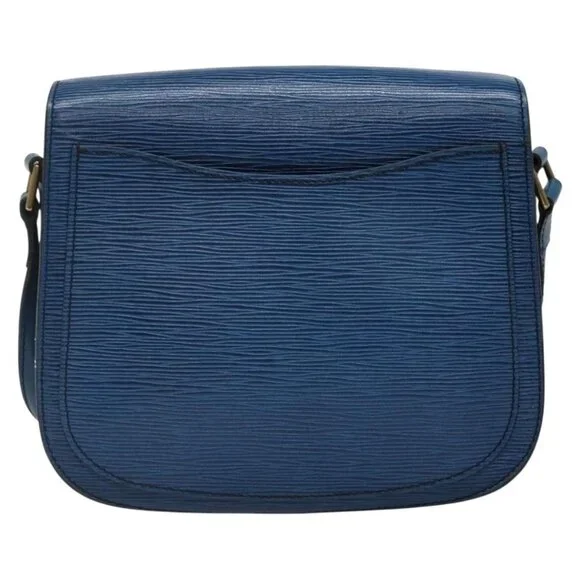 Authentic LOUIS VUITTON Epi Saint Cloud GM Shoulder Bag Toledo Blue M52195 LV - Picture 9 of 16